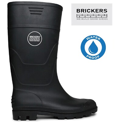 MENS SLIP ON RUBBER WATERPROOF RAIN WORK WELLINGTONS WELLIES BOOTS