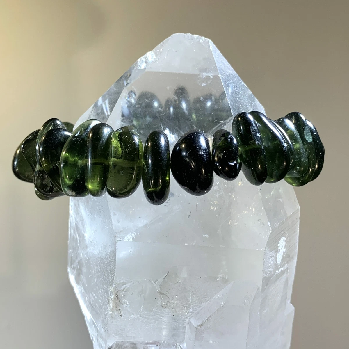 Moldavite bracelet tumbled healing crystal 50.7gr eBay