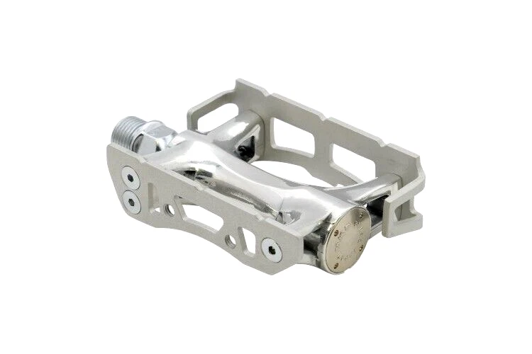 MKS Royal Nuevo NJS Alloy Satin Silver Track Bike Pedals 9/16" - Image 3 of 3