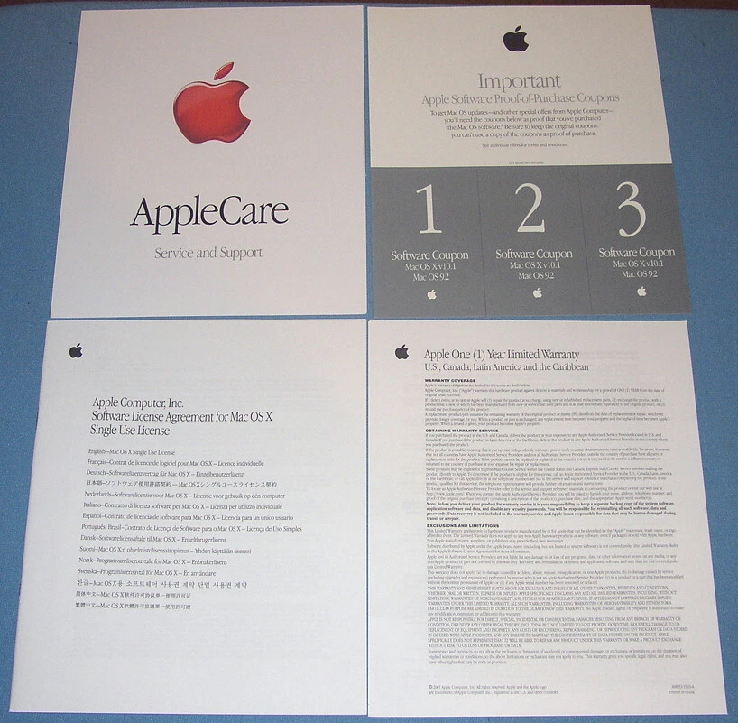 3X Apple iMac G3 400-700 MHz 2001 User Manuals & Stickers OSX NEW Complete Set - Image 4 of 4