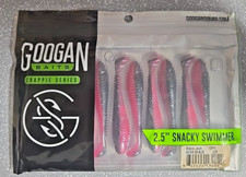 Googan Baits 2.5" Snacky Swimmer GCSS-25-BJS Black Jack Count 30