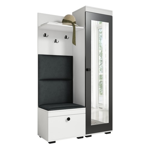 Flurgarderobe DUO, Garderobenschrank, Spiegel, Schuhschrank, fertig aufgebaut - Bild 26 von 33