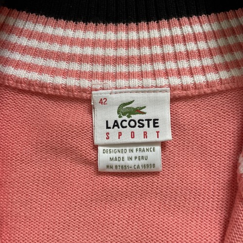 Vintage Lacoste Cardigan Zip Up Sweater Womens Size 42 Medium? Pink - Picture 4 of 11