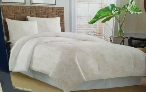 TOMMY BAHAMA Desert Spring Fronds Comforter Shams Set - Cream Tropical (Full/QN)