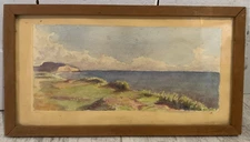 Landscape Marin Signed Rivier Edge Sea Ocean Swiss School Lausanne Vaud