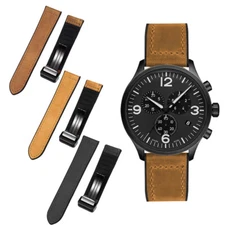 For Samsung Galaxy Watch 4 5 6 40 44 mm Classic 42 46 43 47mm Leather Band Strap