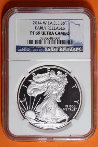 2014-W NGC PF69 ULTRA CAMEO Early Releases American Silver Eagle $1 #B38872