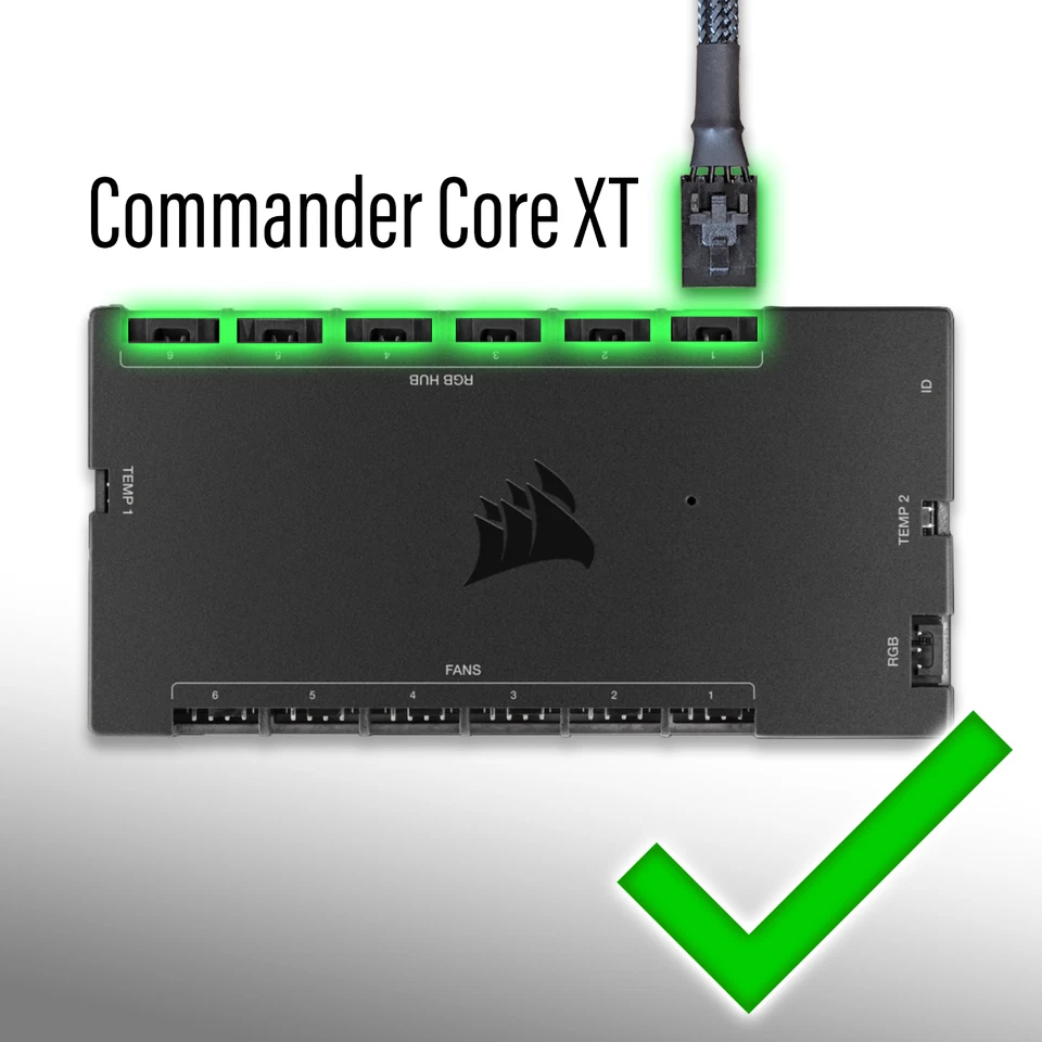Corsair RGB 4-Pin Fan Hub to Standard ARGB 3-pin 5V Adapter - Image 4 of 4