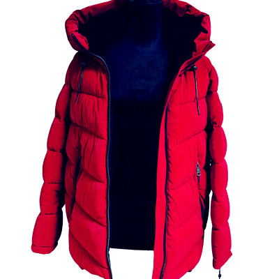 DKNY Women's Faux Fur Lined Hood Puffer Jacket