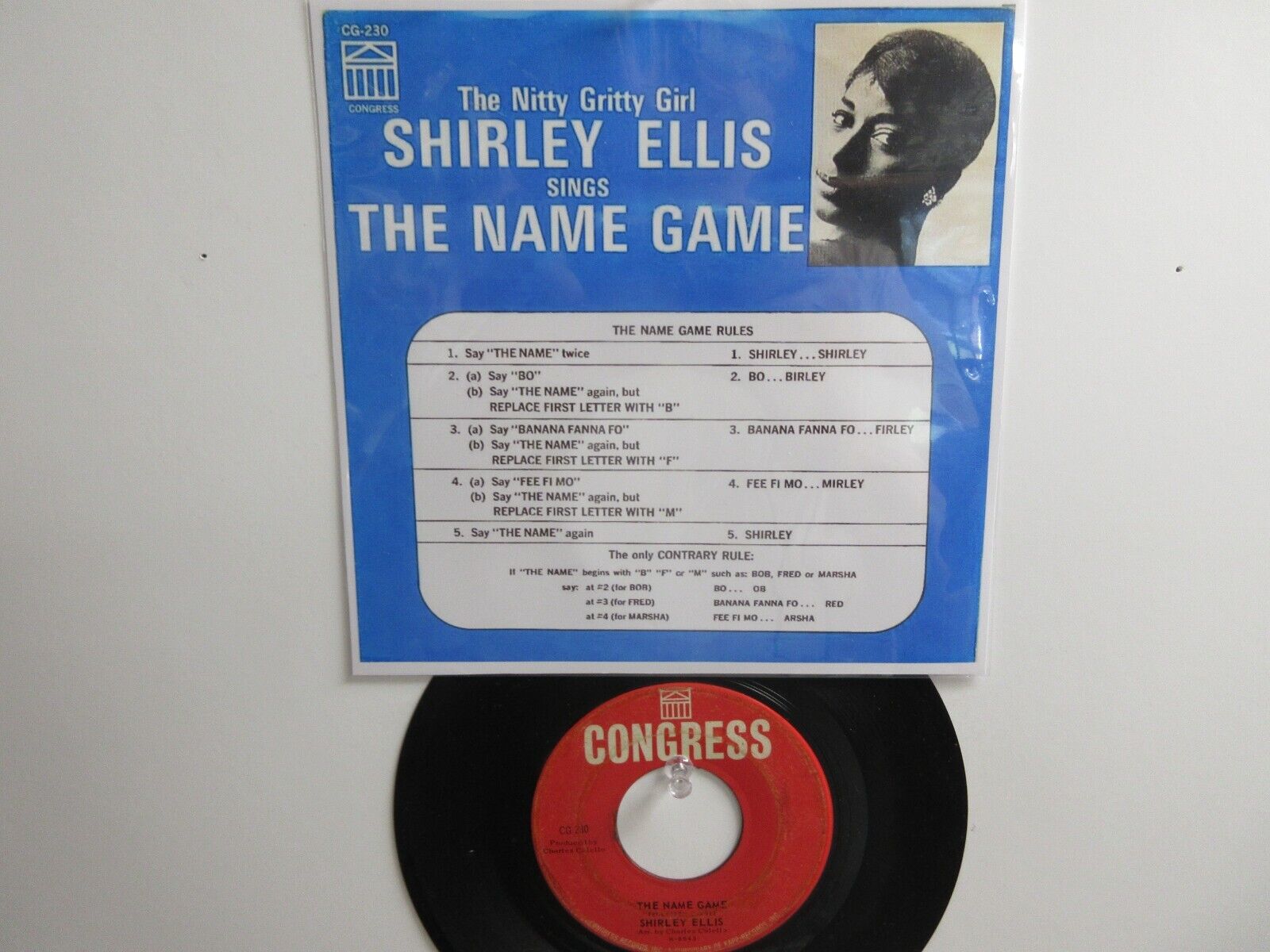 💥' SHIRLEY ELLIS ' HIT 45 + PICTURE [The Name Game]    1964  ! 💥