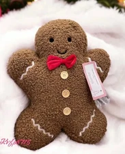 Cupcakes And Cashmere Gingerbread Man Sherpa Decorative Pillow Viral Christmas