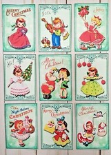 9 Retro Style Christmas Handmade Pocket Letter Cards Scrapbooks Journals Crafts