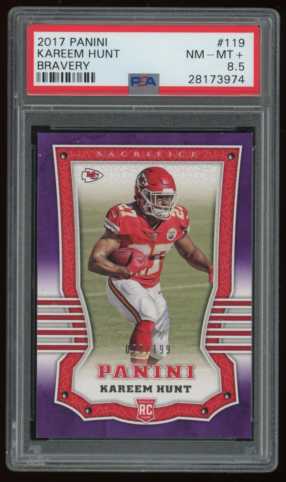 Kareem Hunt Panini #119 Bravery