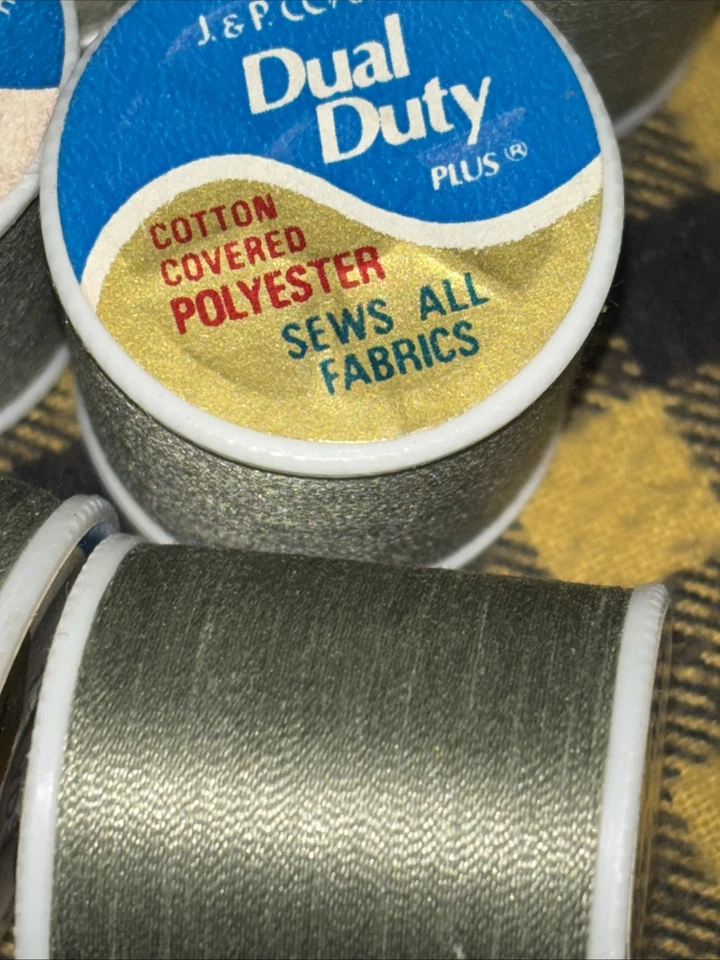 6 Lot New J&P Coats Dual Duty Thread #347 Green Linen Sews All Fabrics 150 Yd Ea - Image 2 of 4