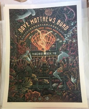 Dave Matthews Band Poster Virginia Beach 8/28/2021 Luke Martin 714/875