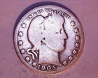 1905 BARBER25C QUARTER *** 213-6