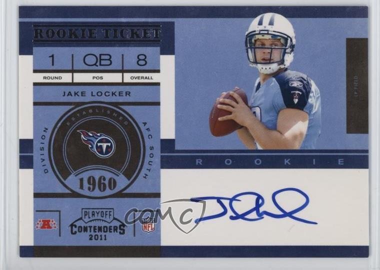 2011 Playoff Contenders Rookie Ticket Jake Locker #211 Rookie Auto RC yn4