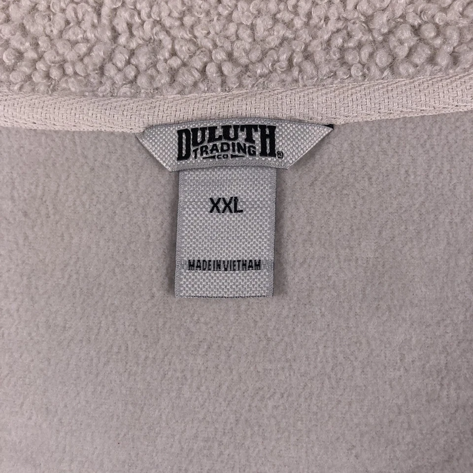 Chaleco Duluth Trading Co para Mujer 2XL Marfil Sherpa Vellón Cremallera Completa Bolsillos Suave Foto 2 de 4