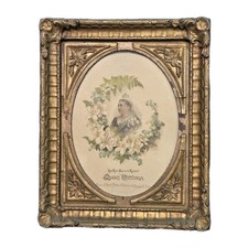 Antique Ornate Rococo Victorian gilt gilded Gesso Portrait frame Queen Victoria