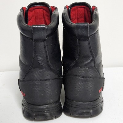 Polo Ralph Lauren Boots Mens 10.5 Black Darrance II Leather 