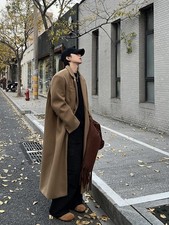Autumn/winter Wool Overcoat Men Loose Korean Midlength Coat Cotton Thick Jacket