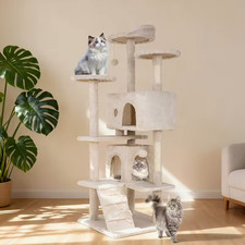 Large Cat Tree Cat Tower Multiple Cat Toy Scratch Post Cat Play Cat Gym Sturdy
