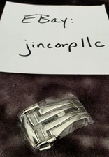 Single Fold Deployment Watch Clasp  Deployment Silver Polished Butterfly 18mm