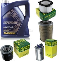 MANN-FILTER Inspektionspaket Mannol 5L Defender 10W-40 FüR Vw Transporter Iv