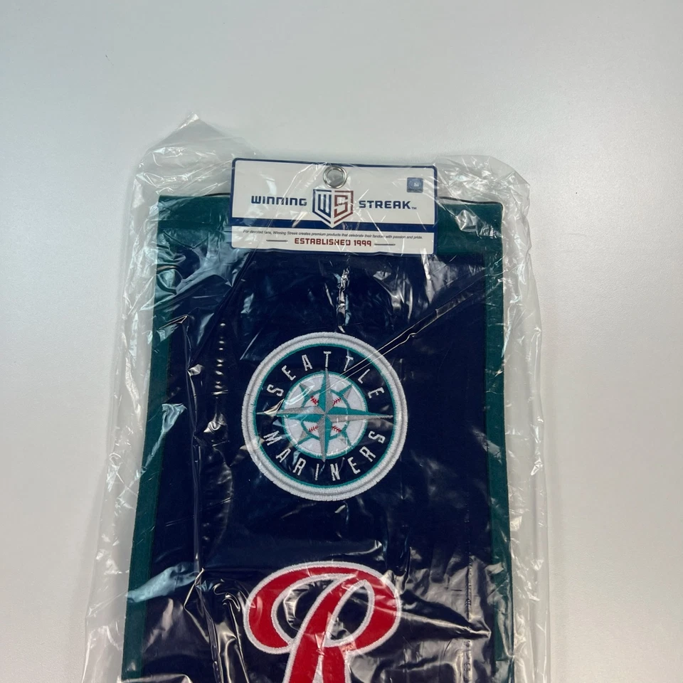 Seattle Mariners MLB Heritage Banner Embroidered Wool 8X32 Winning Streak - Image 2 of 4