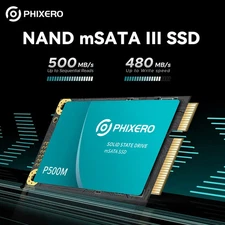 PHIXERO SATA III SSD Internal Solid State Drive 6Gbps 3D NAND 500MB/S For Laptop