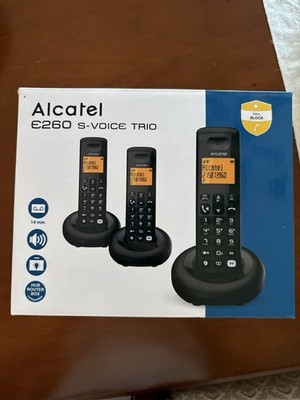 Alcatel E260 S-Voice Trio Schnurloses Telefon Set 3 Mobilteile AB Call-Block