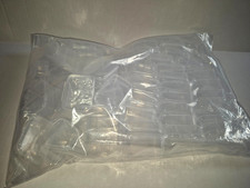 50 Pcs Mini Storage Containers w Hinged Lid - Clear Plastic Boxes for Crafts NEW