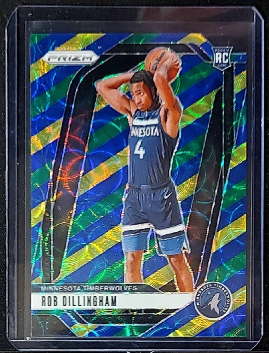 2024-25 Panini Prizm #250 Rob Dillingham Prizms Choice Blue Yellow Green