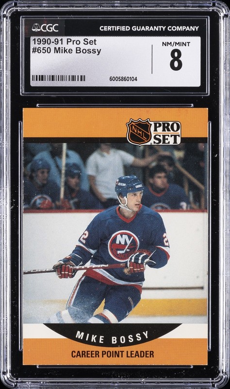 1990-91 PRO SET #650 MIKE BOSSY CGC 8