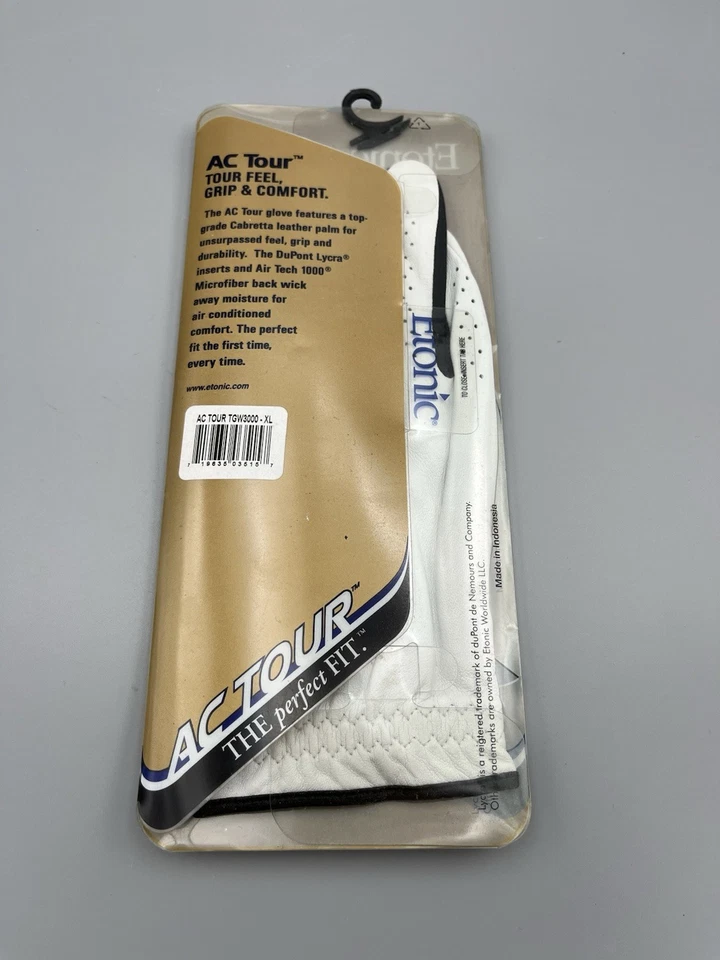 NUEVO Guantes de Golf Etonic AC Tour - Para Hombre Regular Izquierdo XL Cuero Cabretta Palma Foto 2 de 4