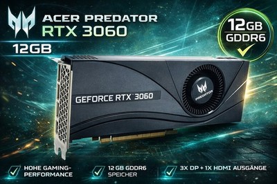 Acer Predator NVIDIA GeForce RTX 3060 | 12GB GDDR6 | HDMI | 3x DP | NEU