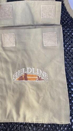 Fieldline Men's M/L Beige & Black Mesh Full Zip Padded Shooting Hunting Vest - Picture 11 of 17