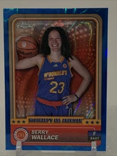 2024 Topps Chrome McDonald’s - BLUE LAVA #62 Berry Wallace 56/75