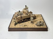 1/35  Diorama British M3A1 Stuart . Desert Front - WW2 Painted .