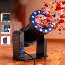 Uimoso Electric Confetti Cannon Launcher with LED Light 1500W DMX/Remote Control