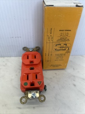 Hubbell Wiring Device-Kellems IG8200 Duplex Straight Blade Receptacle, 5-15R,