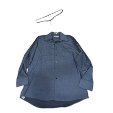 Geoffrey Beene Men's Blue Dress Shirt Wrinkle Free Cotton Blend Size 16 34 35