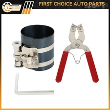 w/Pliers Safety Screw Piston Ring Compressor Installer Ratchet Tool Kit