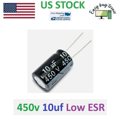 30PCS 450V 10UF High Frequency Low ESR Aluminum Capacitors for TV & Monitors