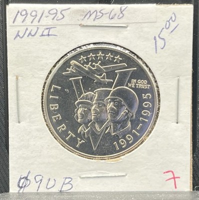 アメリカWWII 50周年記念 1ドル 50th Anniversary of World War II Half Dollar OGP COA SKU:CPC4830