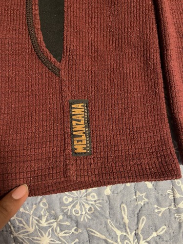 Melanzana Herren Hoodie Small Micro Grid Fleece rot burgund Wandern ultraleicht - Bild 2 von 7