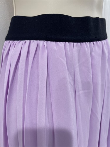 Worthington PL High Rise Midi Skirt Arctic Purple Wide Small Pleads Office $60 - Picture 9 of 14