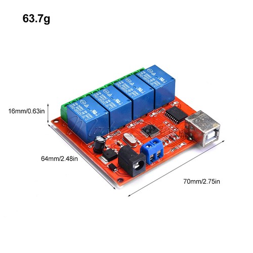 5V 12V 2/4/8 Channel Computer USB Control Delay Switch Drive-free Relay Module - Bild 27 von 39