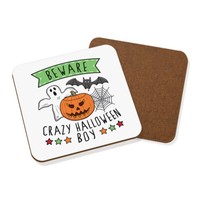 Beware VerrüCkte Halloween Jungen Untersetzer GeträNke Geist KüRbis Scary Sohn