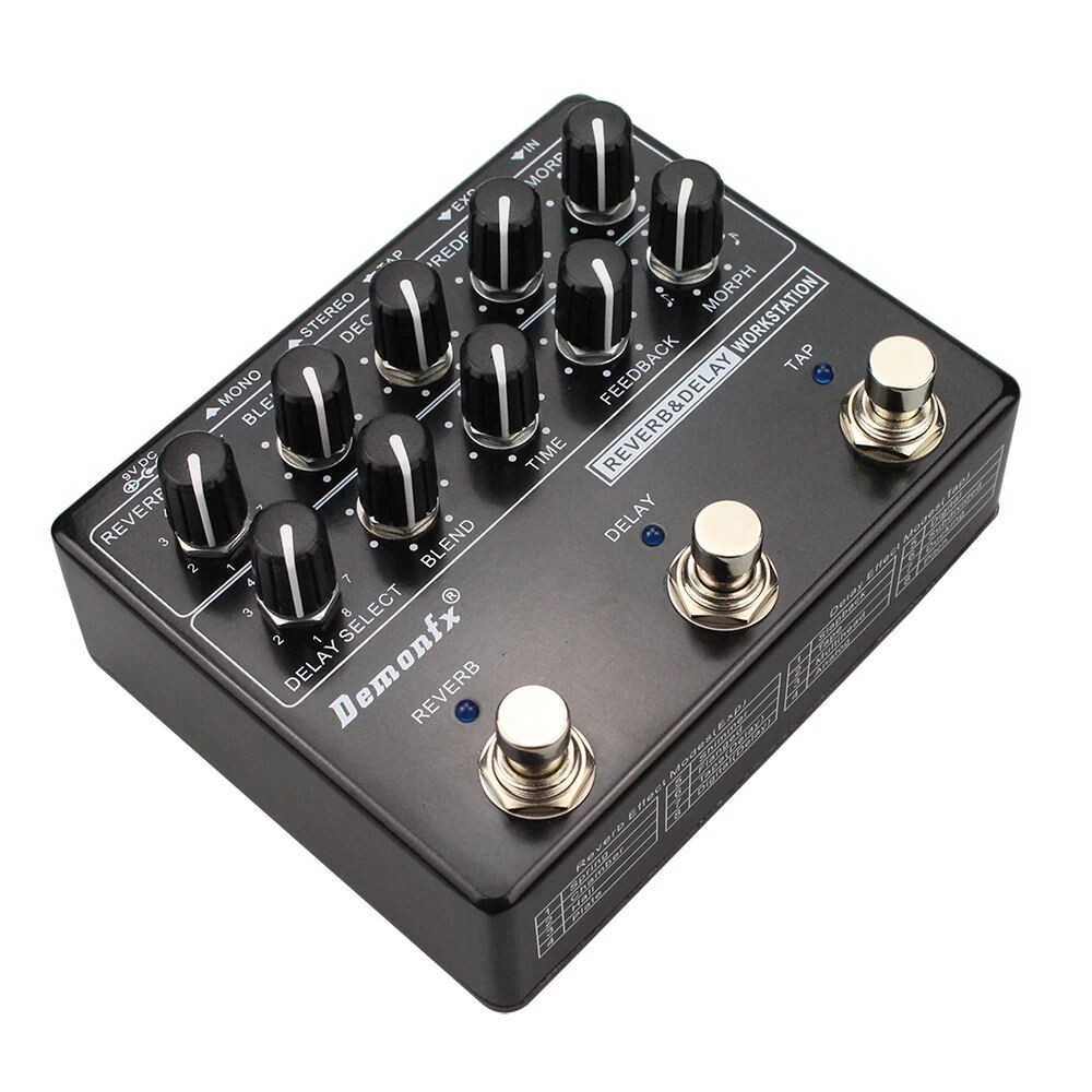 Demonfx RDW Reverb Delay Workstation Guitar Effect Pedal Multi